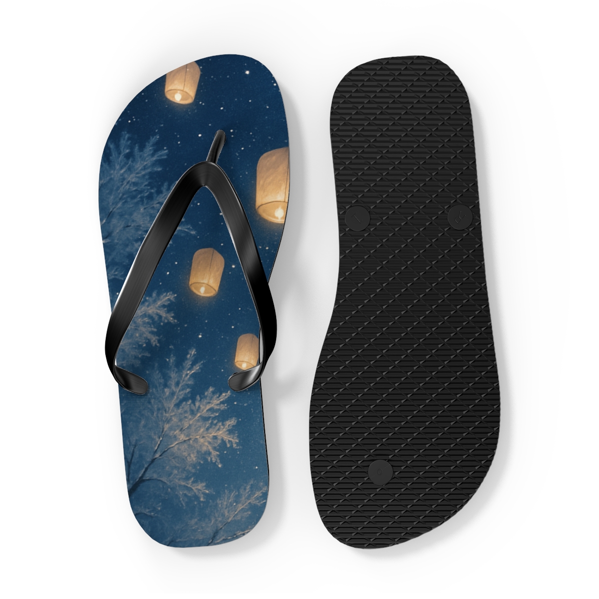 Winter Lantern Stardust soft sole flip flops