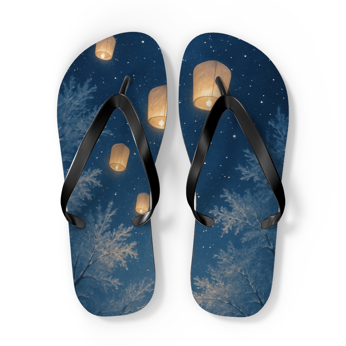 Winter Lantern Stardust soft sole flip flops
