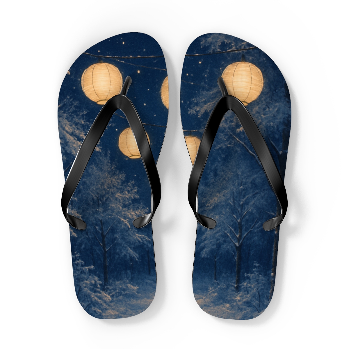 Winter Lantern Starlight stylish summer flip flops