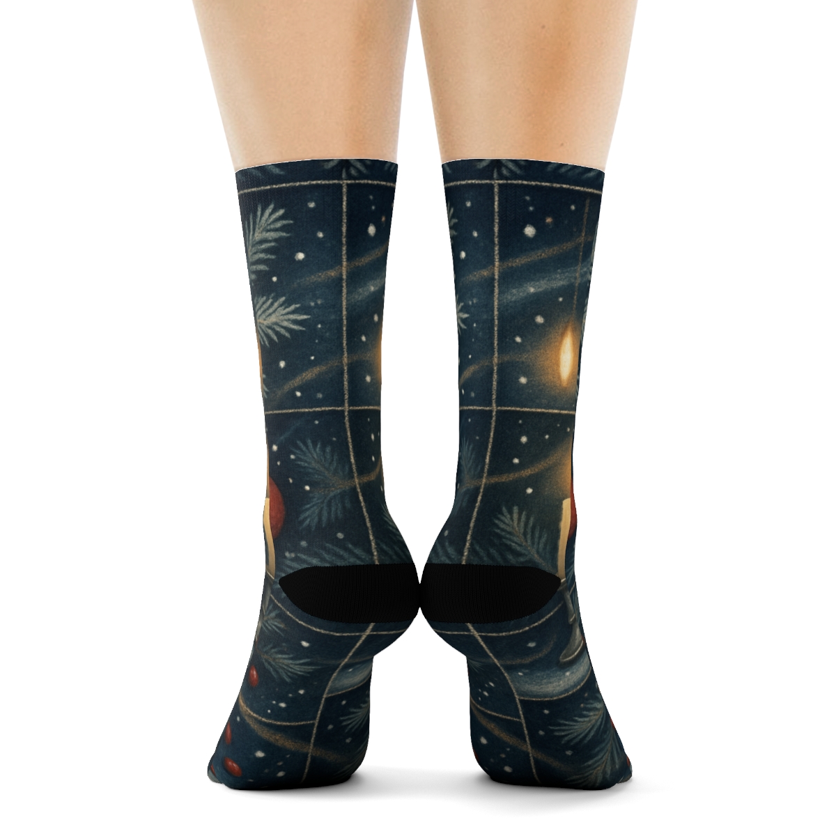 Winter Ornament Aurora Quilt personalized cozy socks