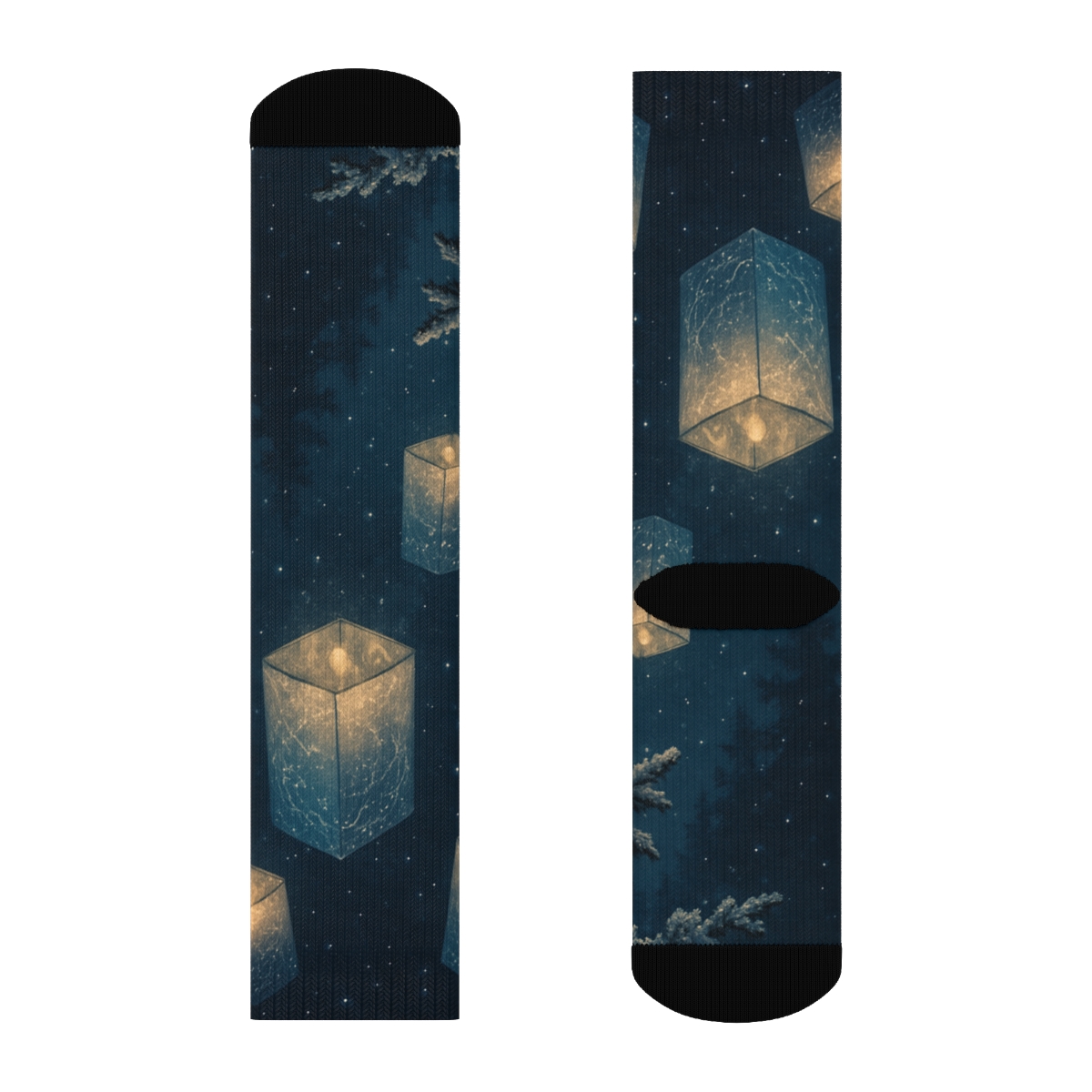Winter Solstice Aurora Lanterns sports performance socks