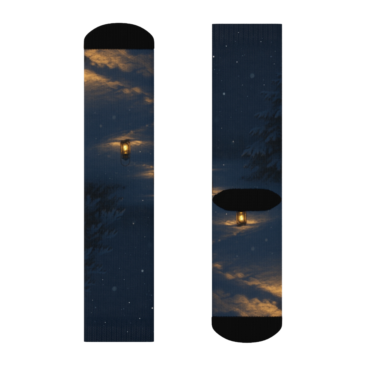 Winter Solstice Lantern Drift trendy colorful socks