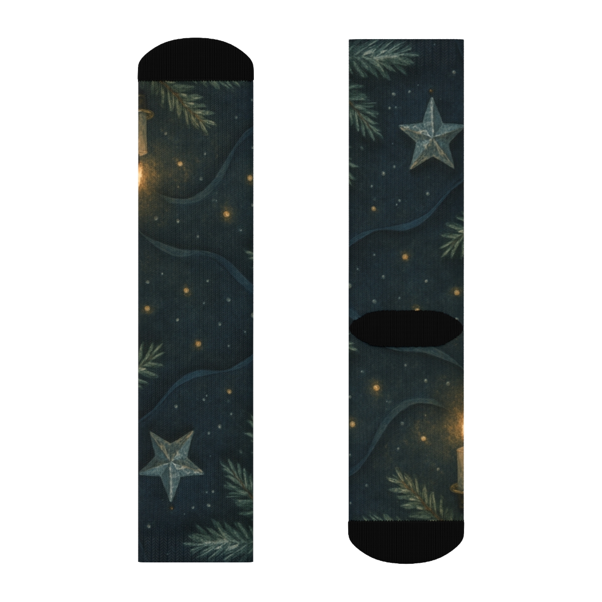 Winter Solstice Ornament Drift unique printed socks