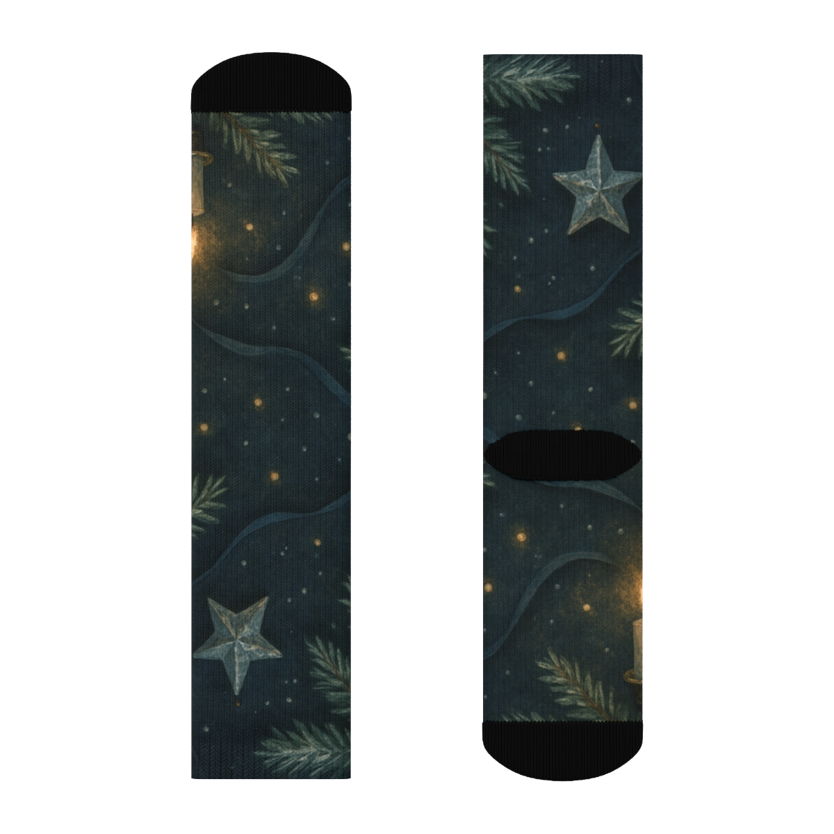 Winter Solstice Ornament Drift unique printed socks