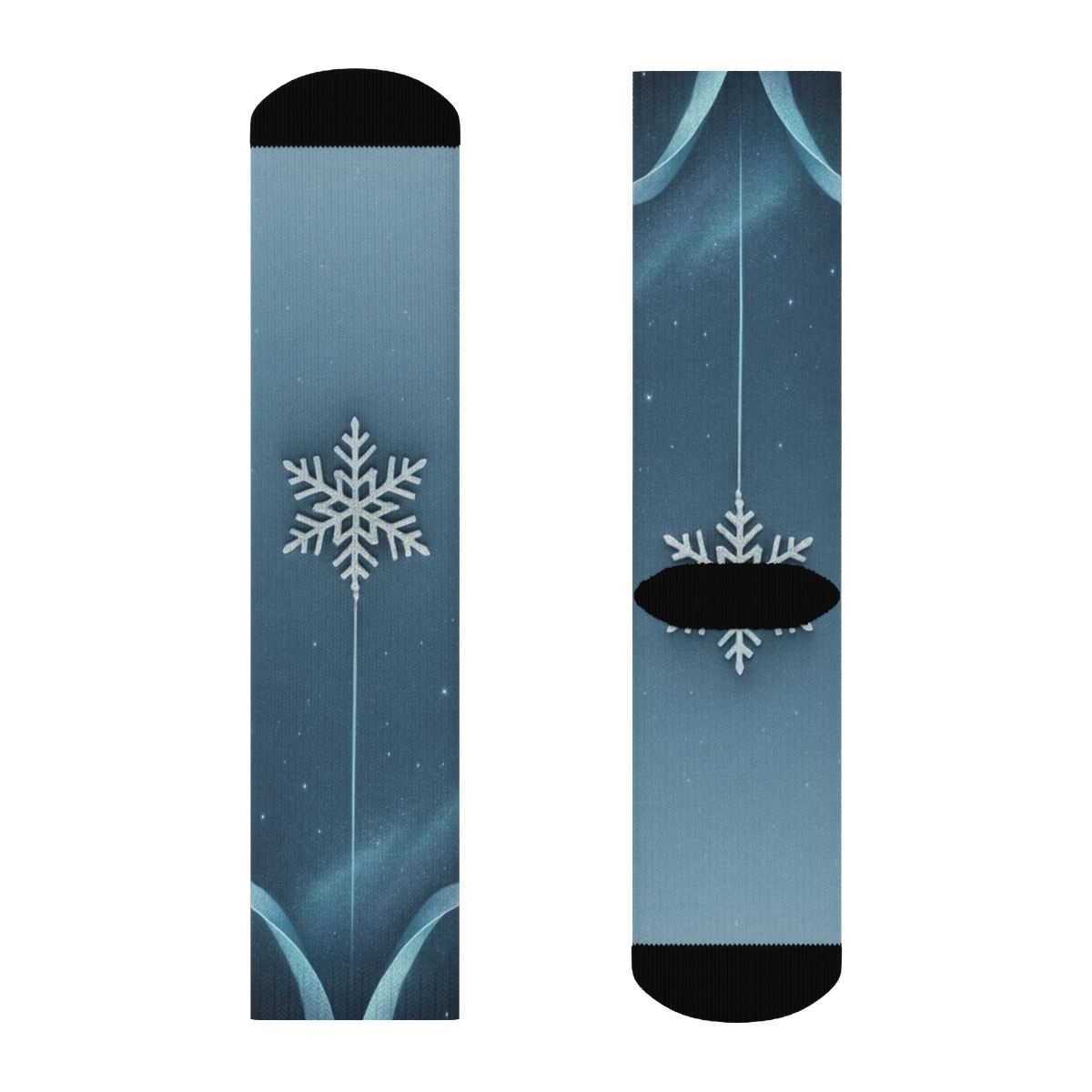 Winter Solstice Ribbon Aurora sports performance socks