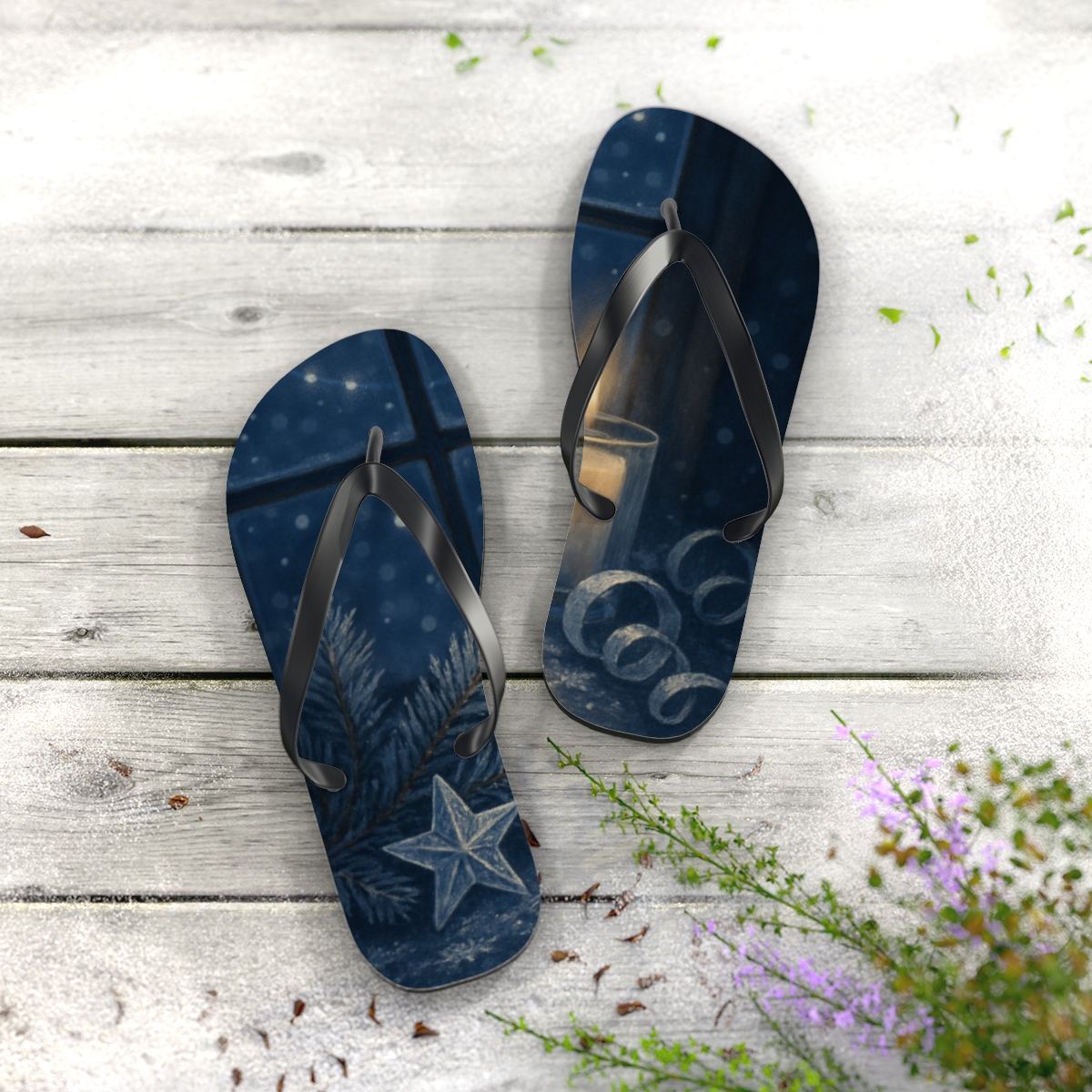 Winter Solstice Star Ornament Drift stylish summer flip flops