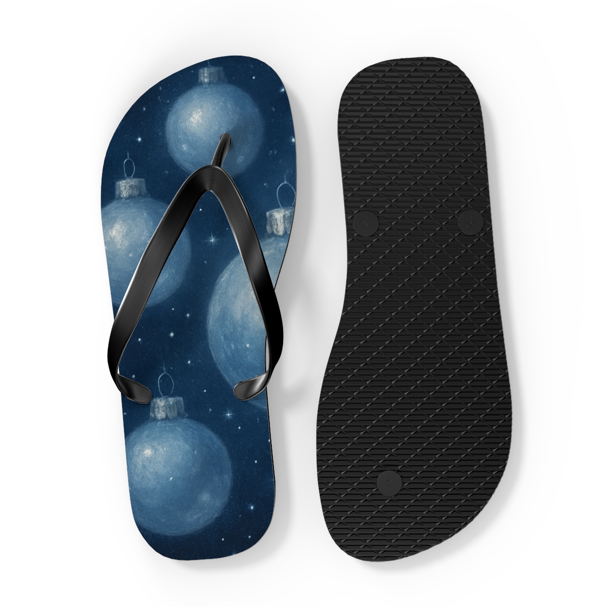 Winter Starlight Ornament Drift trendy printed flip flops