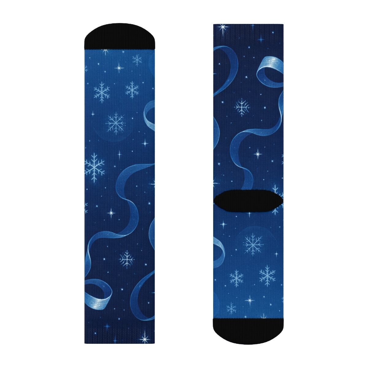 Winter Starlit Gift Ribbon unique printed socks