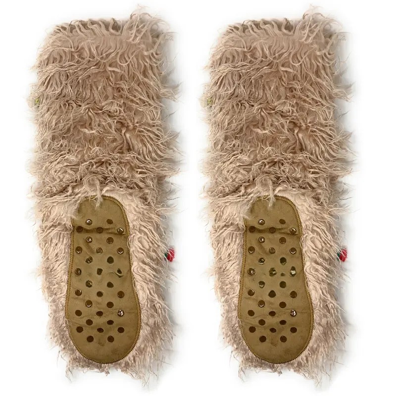 Womens Fluffy Plush Llama Slipper Socks