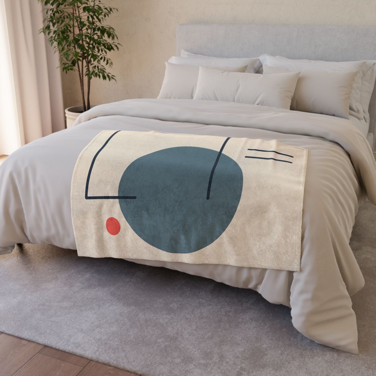 Quiet Orbit With Offset Frame personalized cozy blankets
