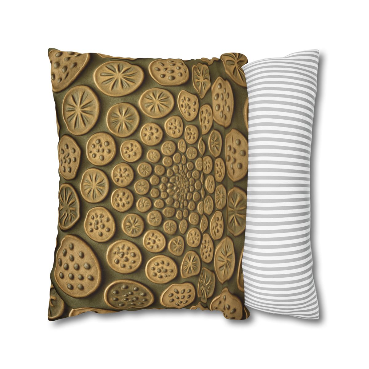 Seed Pod Micro Spiral Array designer print pillow cases
