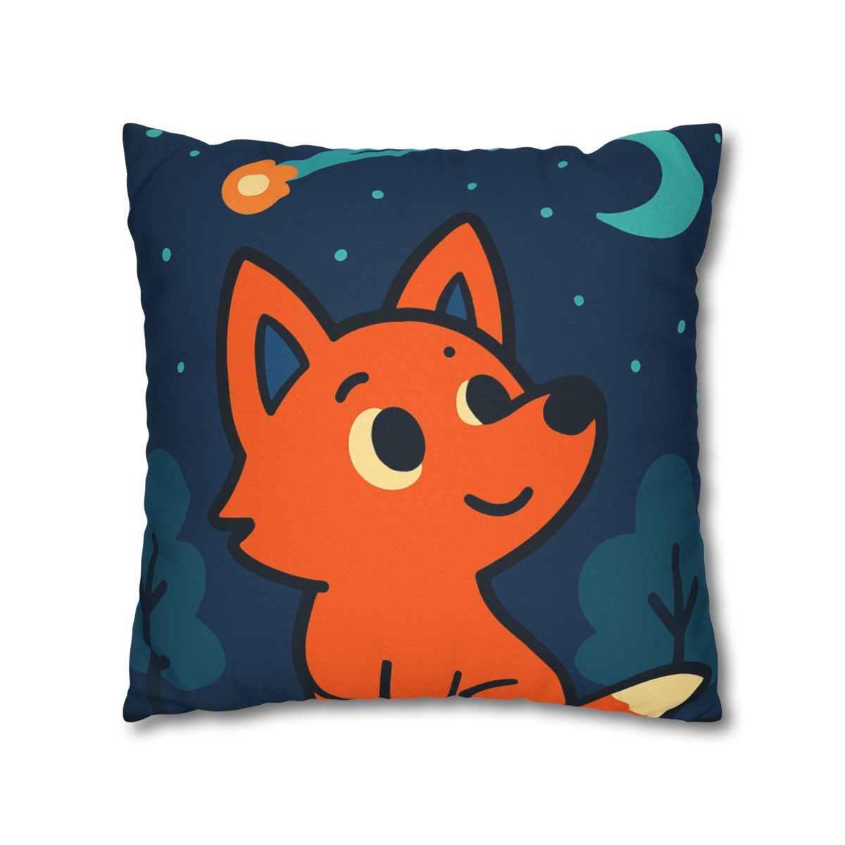 Starlight Forest Fox soft cotton pillow cases
