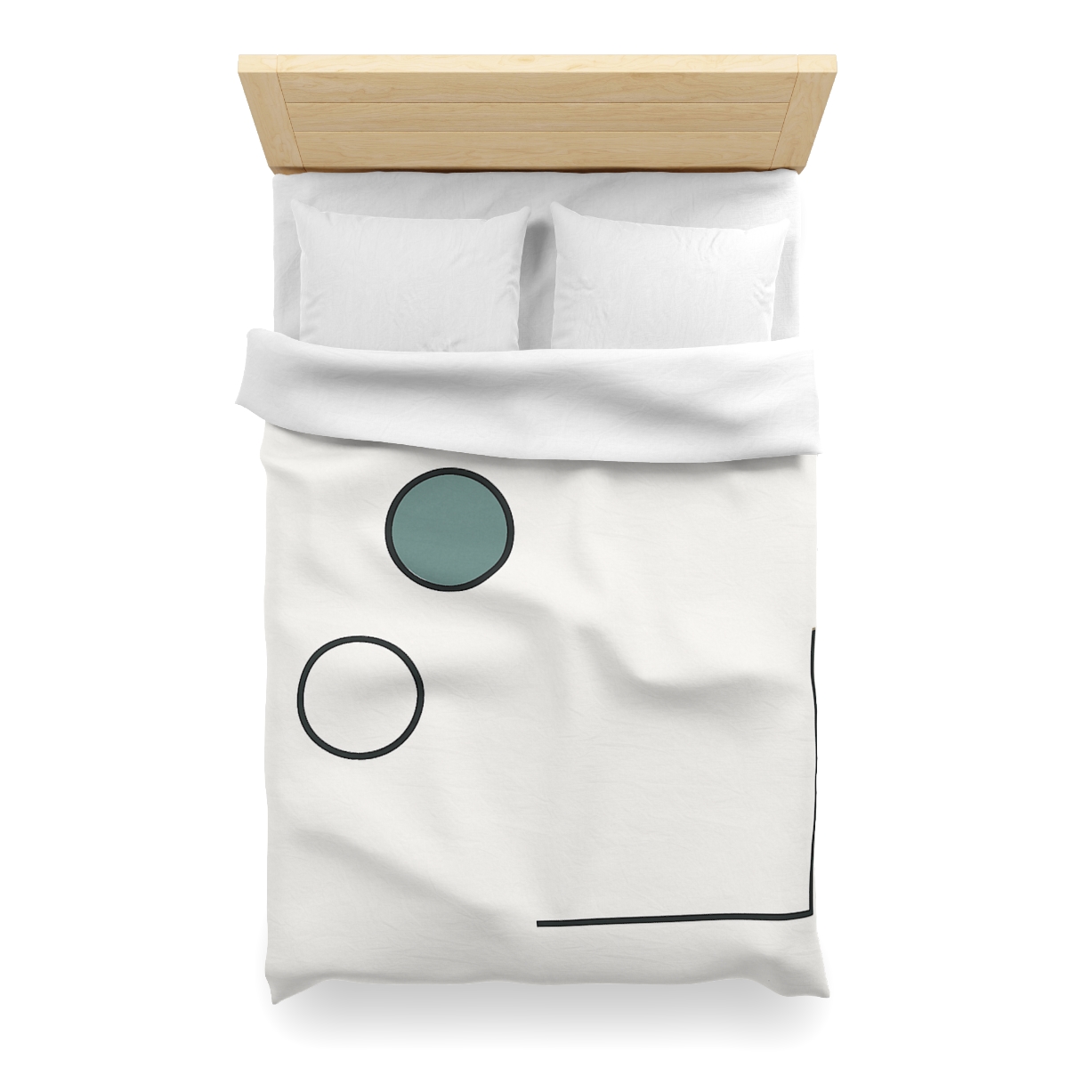 Triad Circles With Corner Frame Pause unique patterned duvets