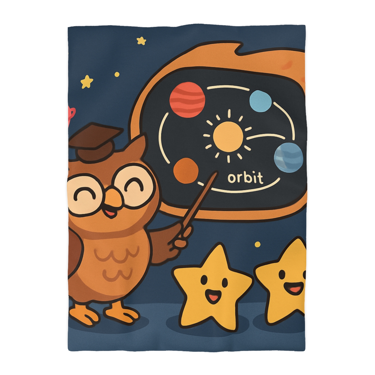 Comet Classroom Owl designer printed duvets