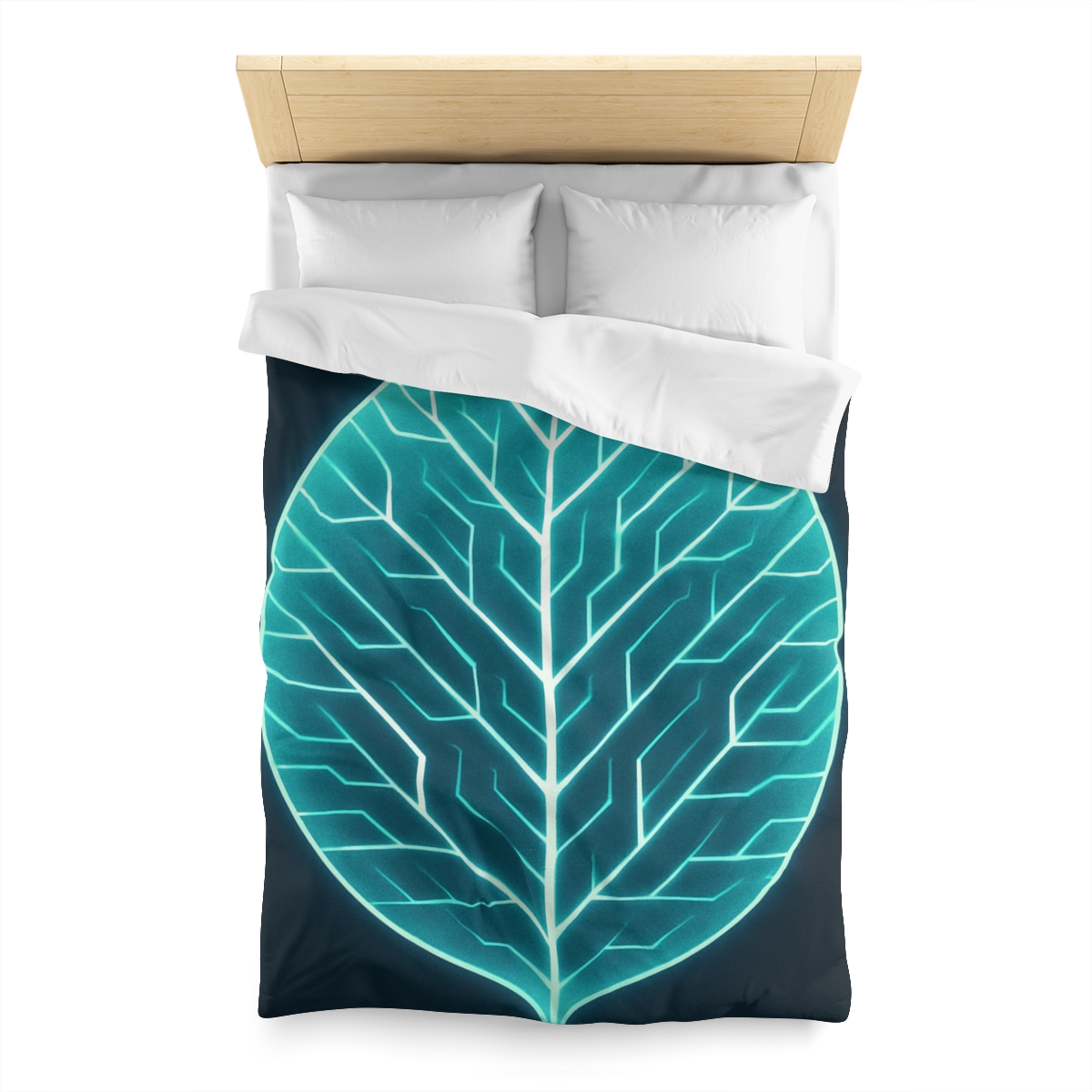 Galactic Leaf Vein Circuit stylish duvet covers
