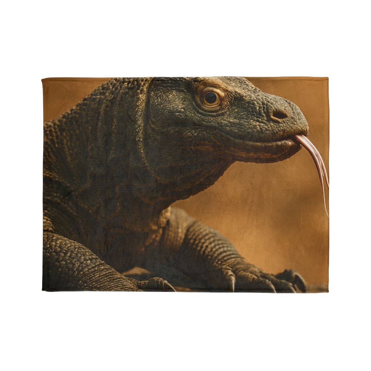 Ancient Sentinel Komodo Dragon stylish throw blankets