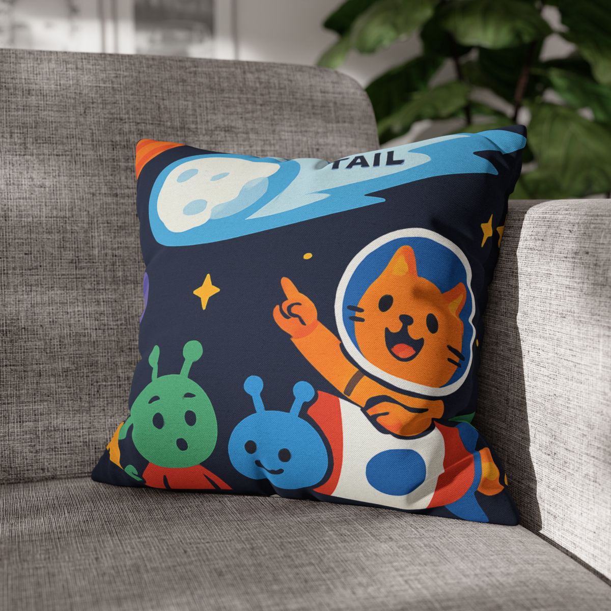 Comet Classroom With Captain Cat personalized pillow covers