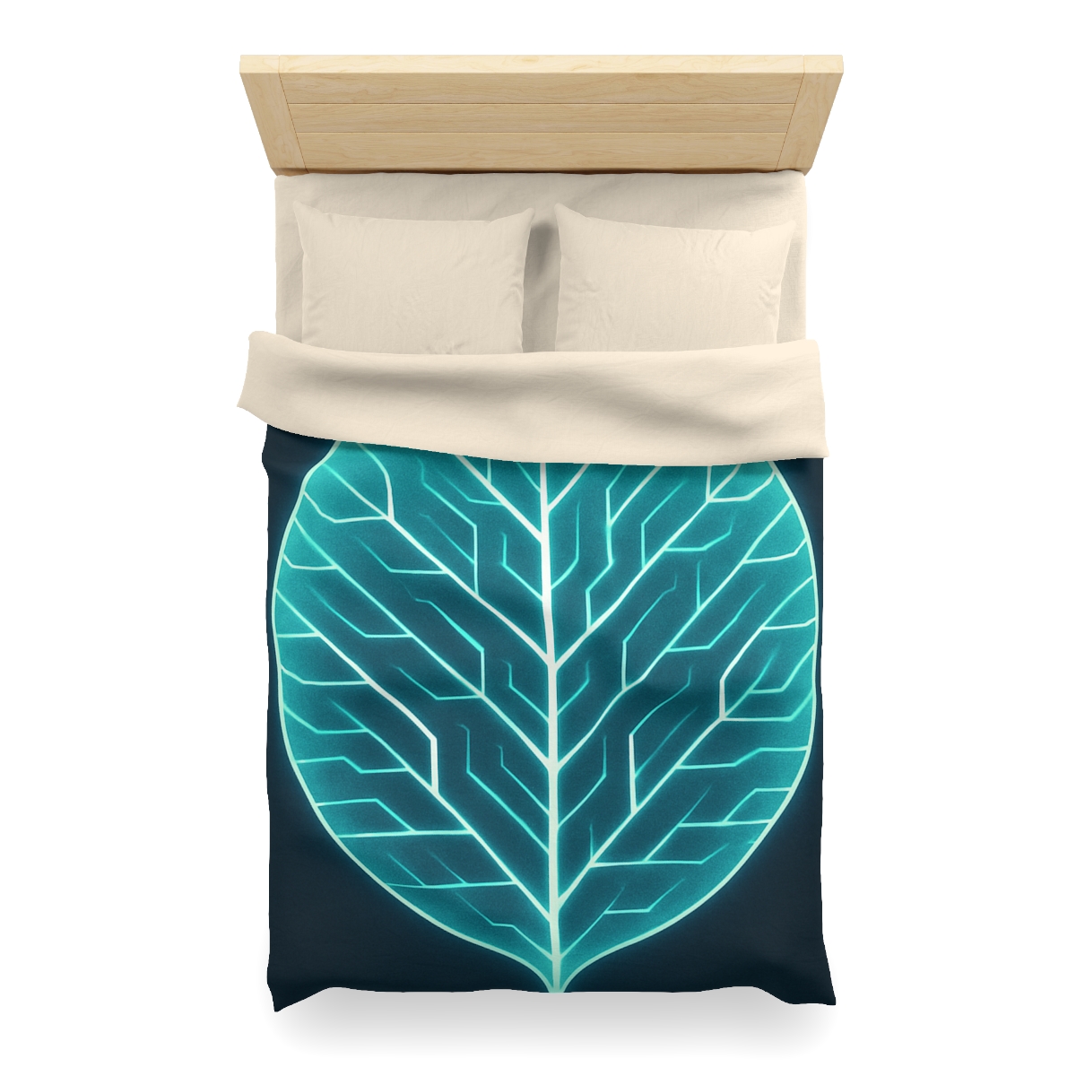 Galactic Leaf Vein Circuit stylish duvet covers