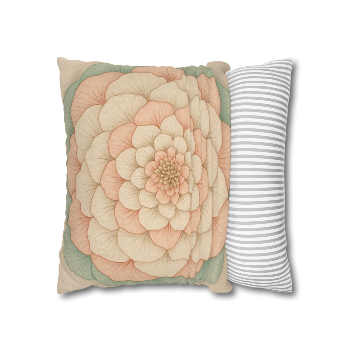 Petal Concentric Echoes soft cotton pillow cases