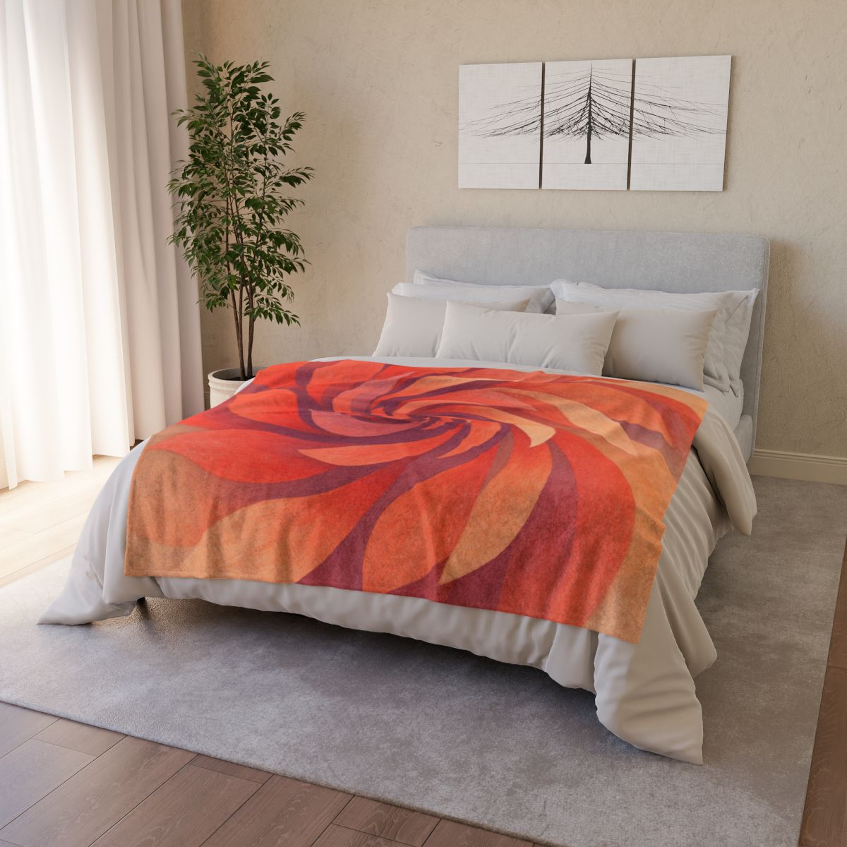 Petal Spiral Radiance unique gift blankets