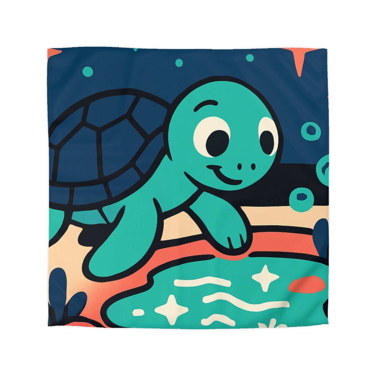 Starlight Sea Turtle Adventure personalized bedding duvets