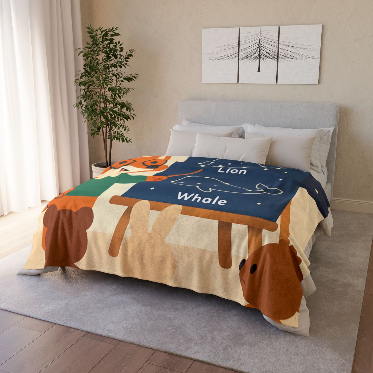Constellation Classroom Fox soft fleece blankets