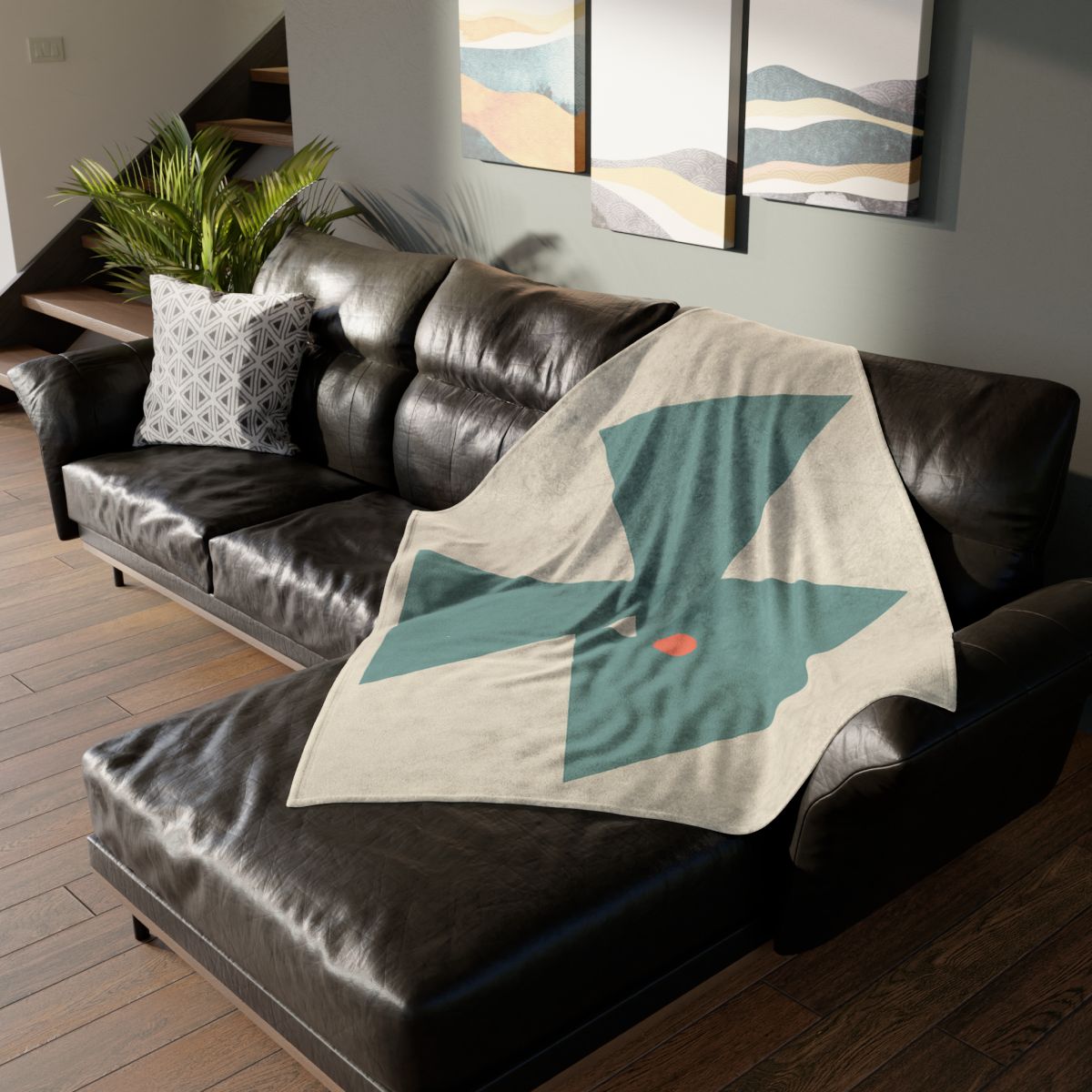 Triangular Cluster With Accent Dot designer printed blankets