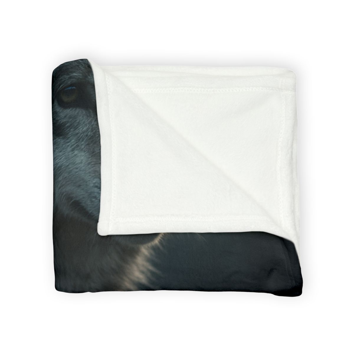 Moonlit Sentinel Gray Wolf soft fleece blankets