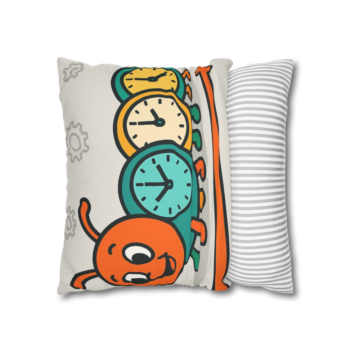 Clockwork Caterpillar Time Trek trendy patterned pillow cases