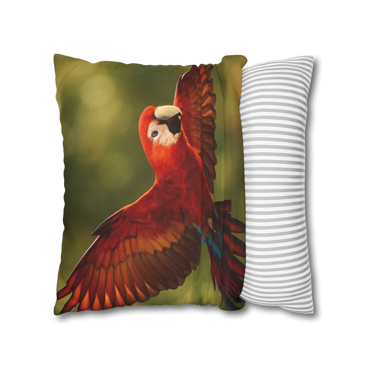 Scarlet Arc Macaw In Flight trendy patterned pillow cases