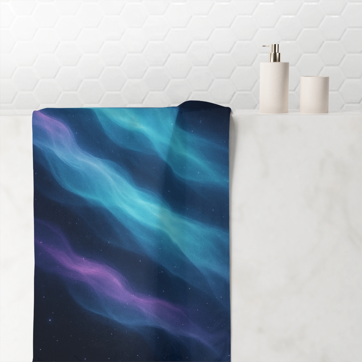 Prismatic Ion Veil Drift decorative home towelscustom towels