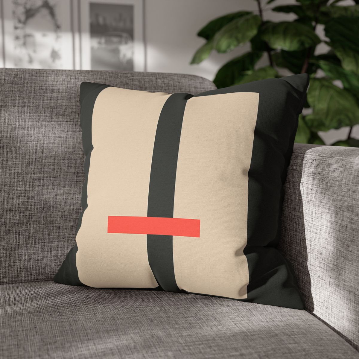 Offset Rectangle Pause personalized pillow covers