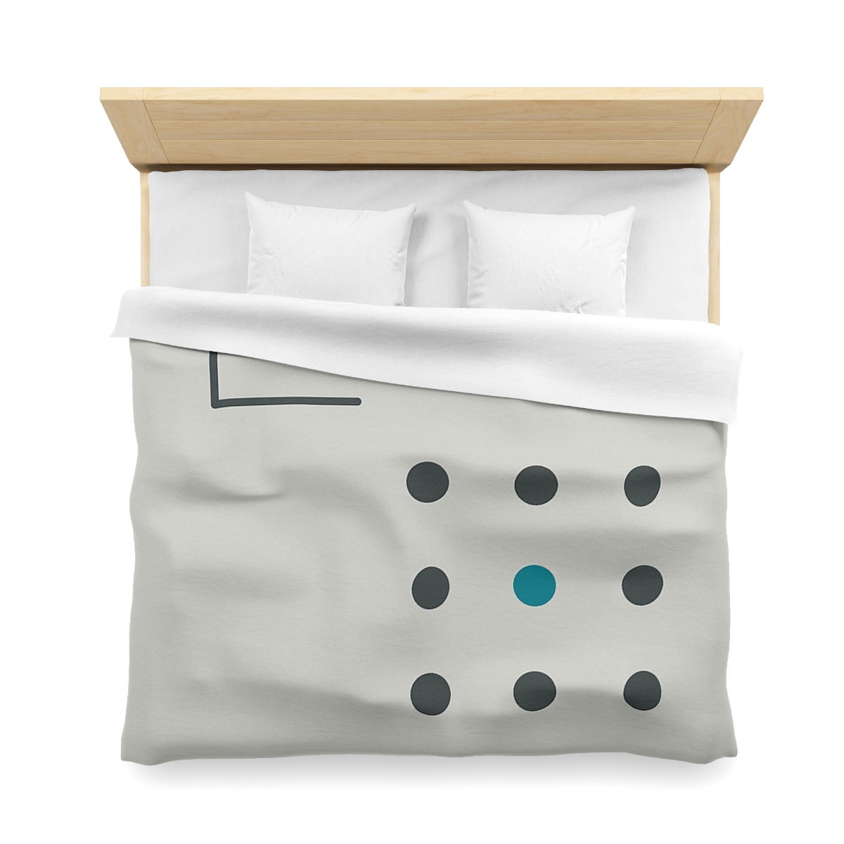 Sparse Dot Grid With Missing Corner designer printed duvets