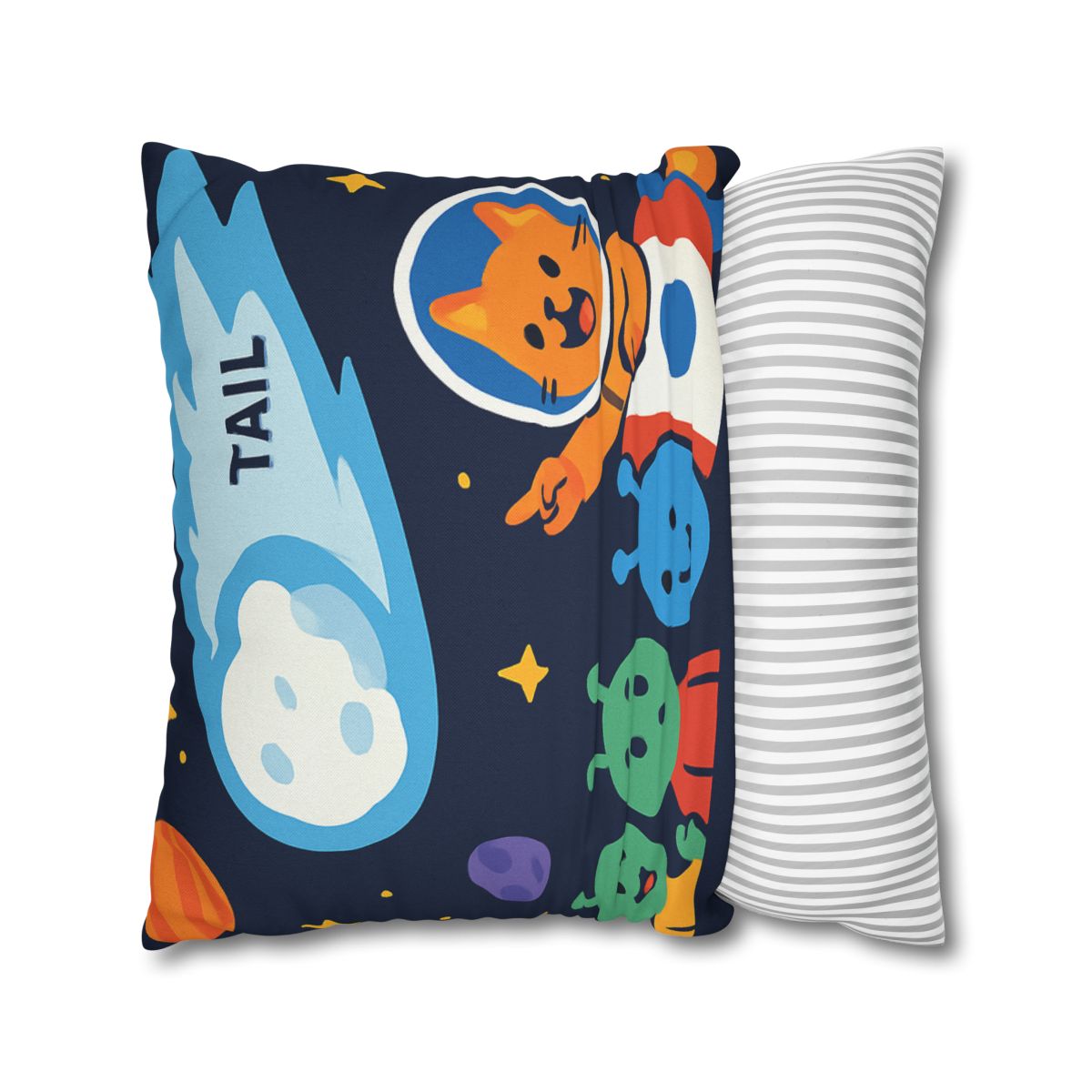 Comet Classroom With Captain Cat personalized pillow covers