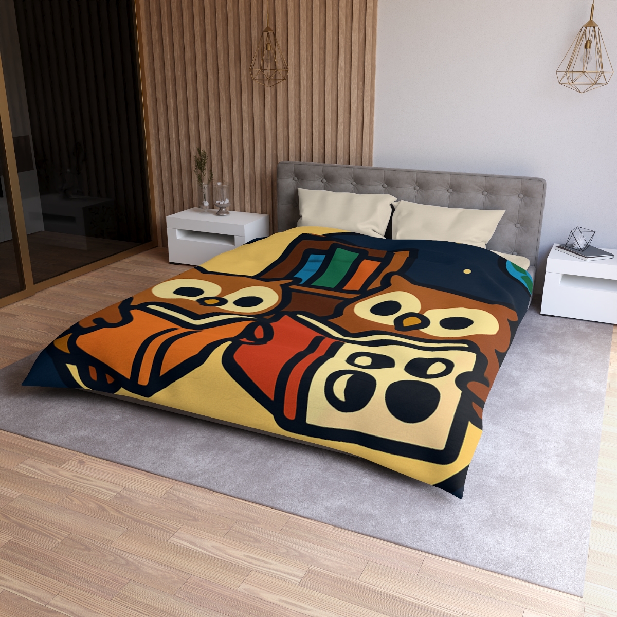 Lunar Library Owls custom duvets