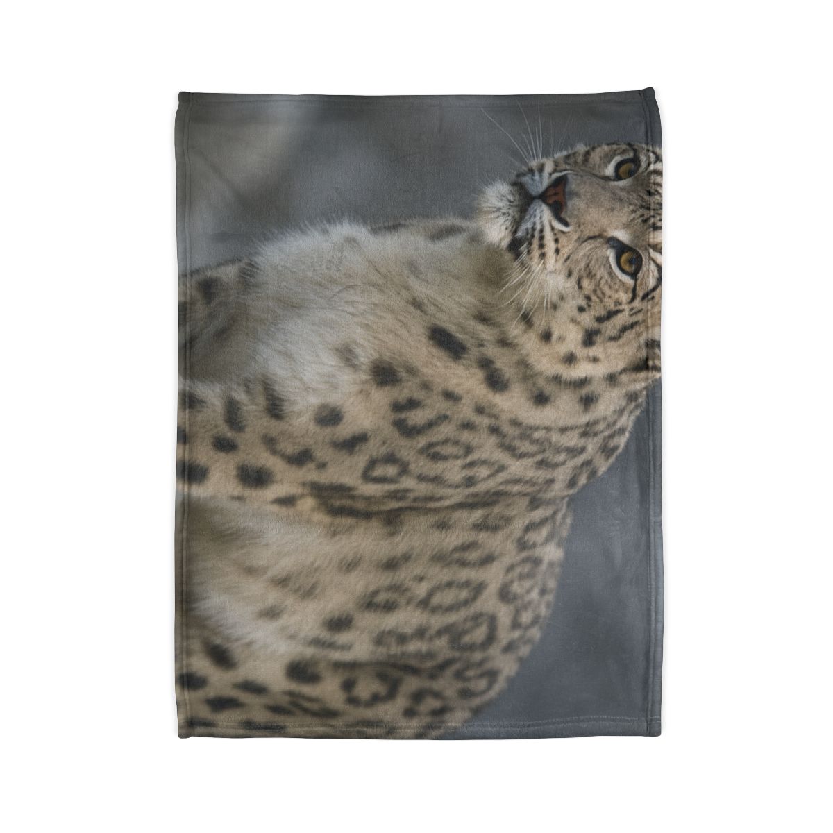 Snow Leopard Silent Summit soft fleece blankets