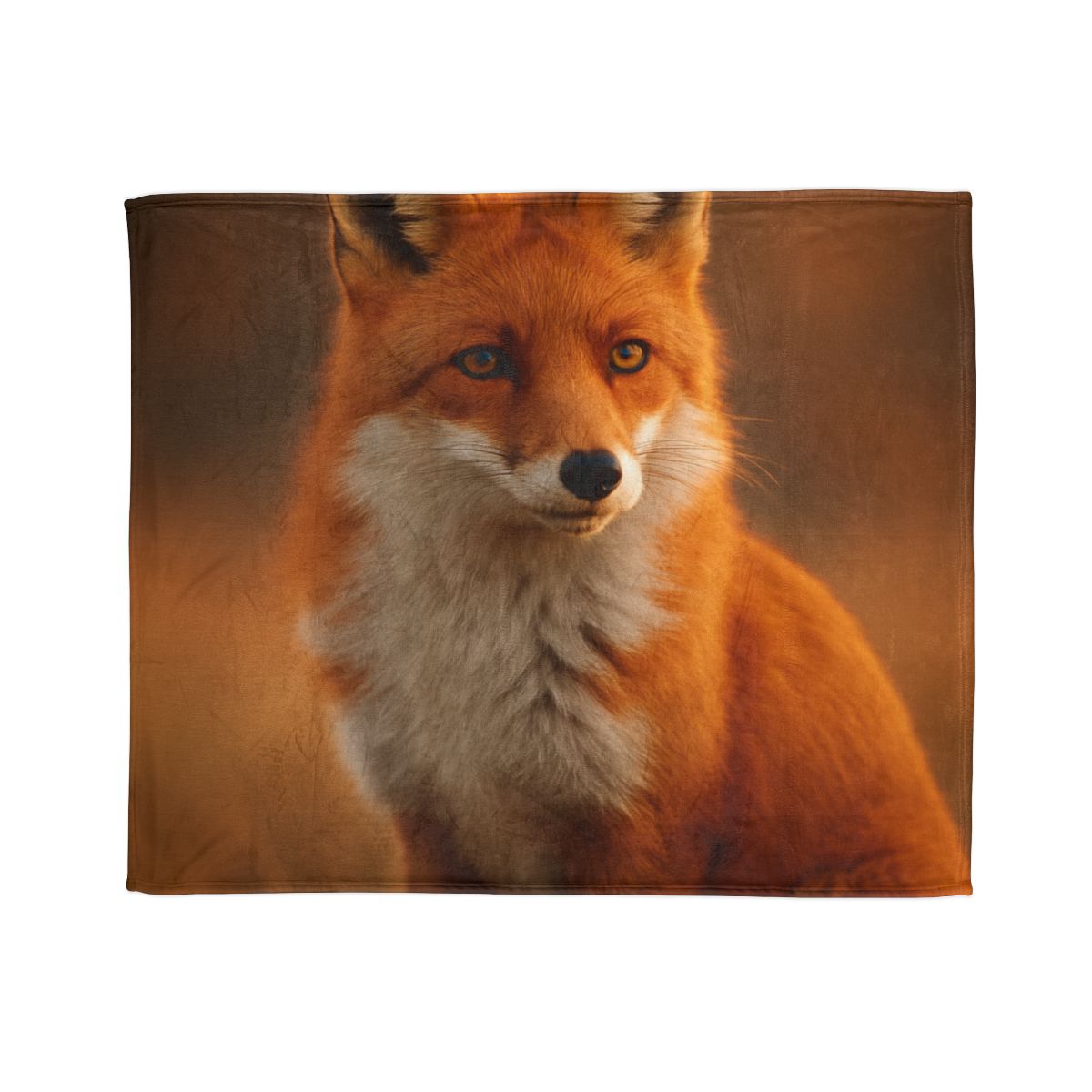 Crimson Whisper Red Fox personalized cozy blankets