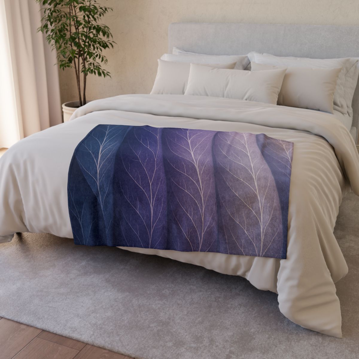 Leaf Vein Aurora Drapery stylish throw blankets