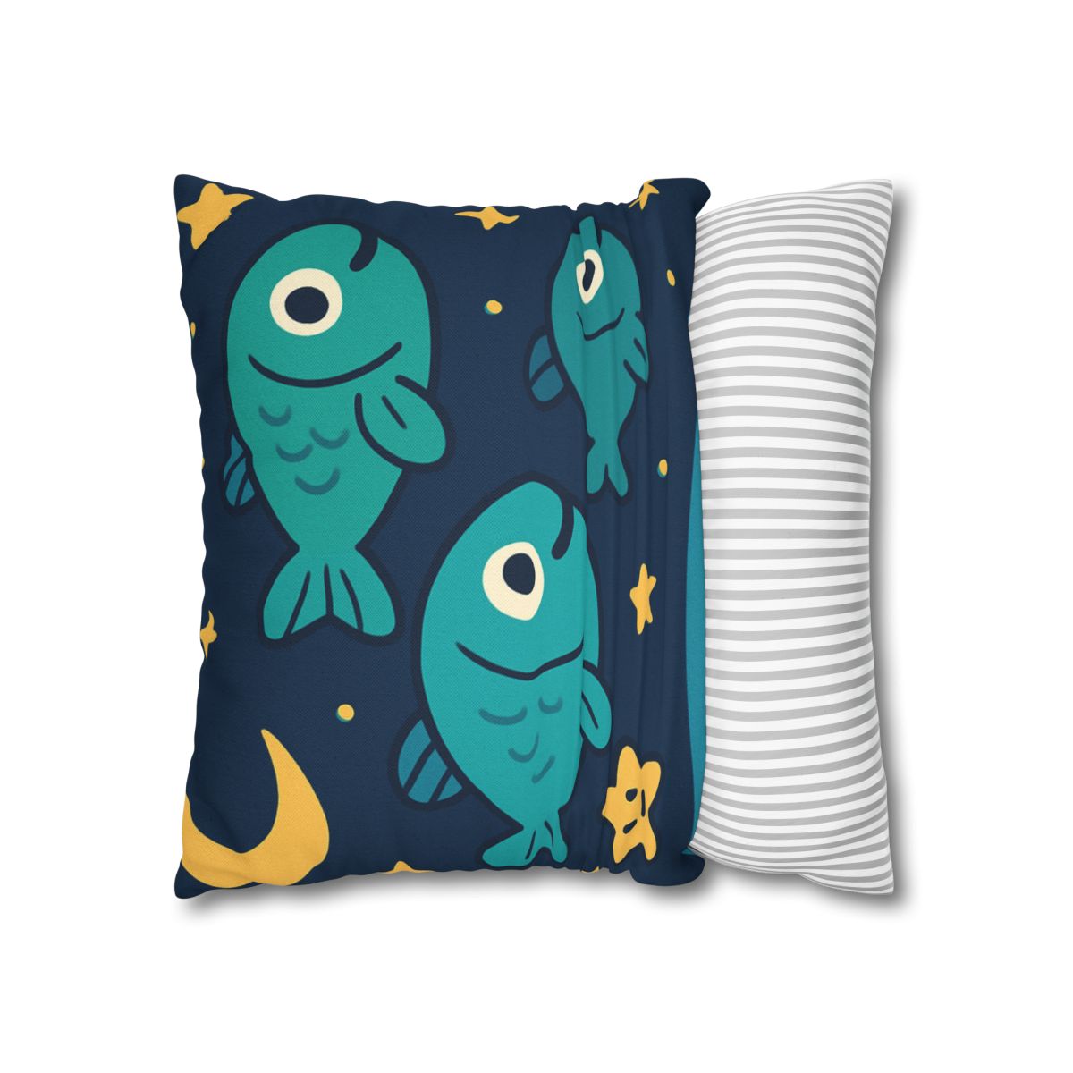 Starry Space Fish School soft cotton pillow cases