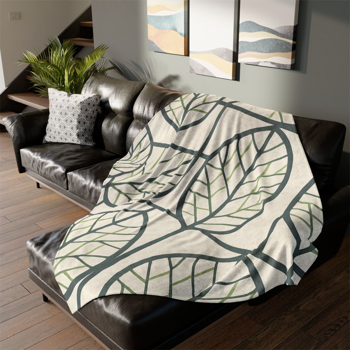 Venation Circuit Grid decorative home blankets