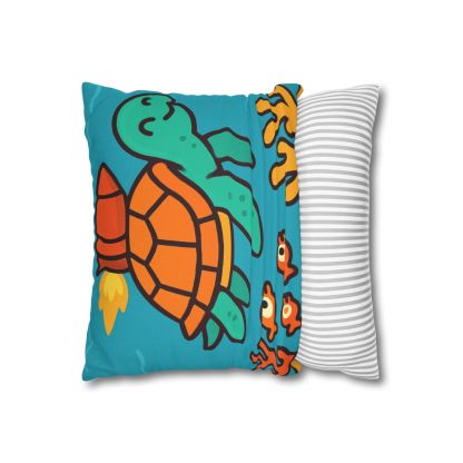 Rocket Powered Turtle Reef trendy patterned pillow cases