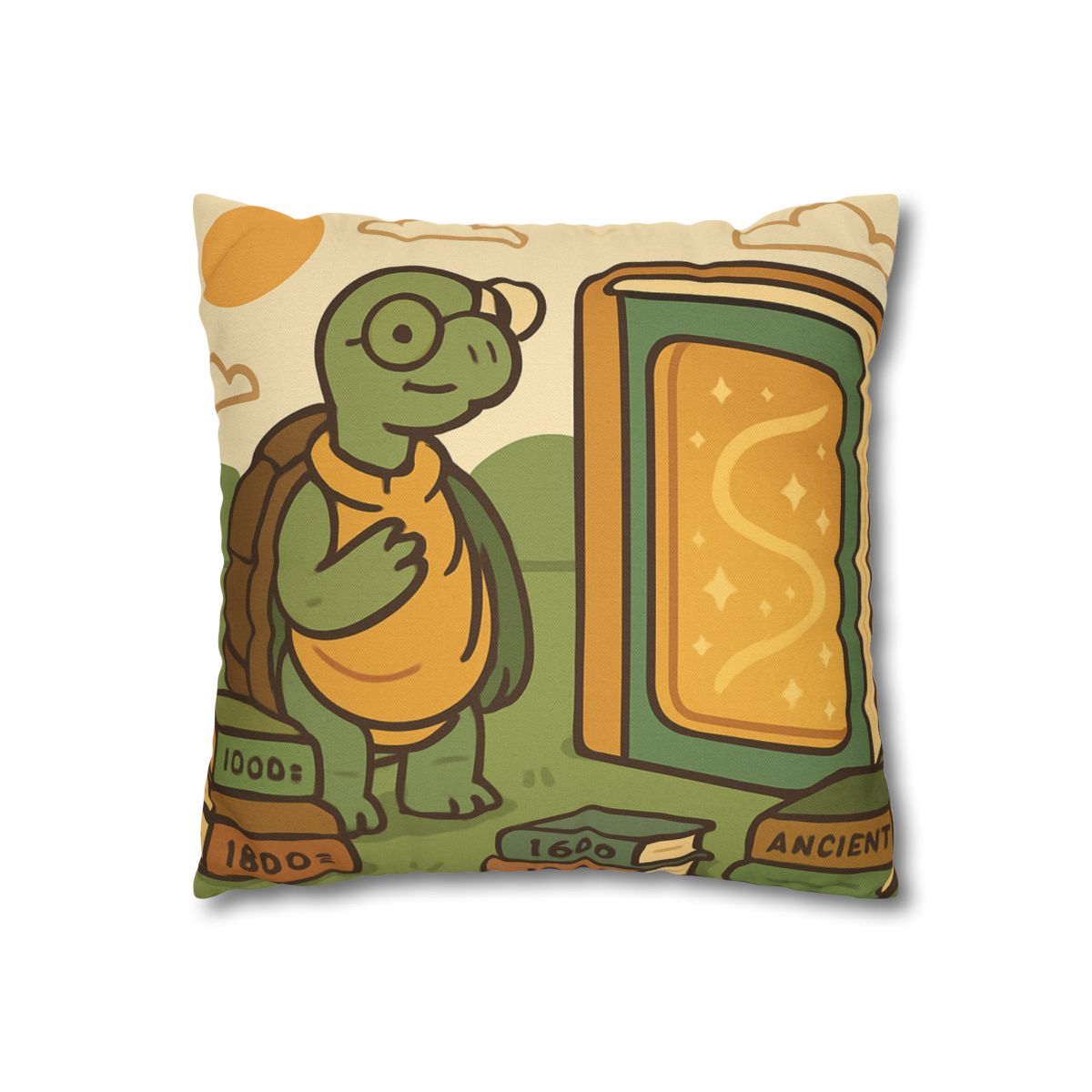 Time Traveling Tortoise Library stylish decorative pillowcases