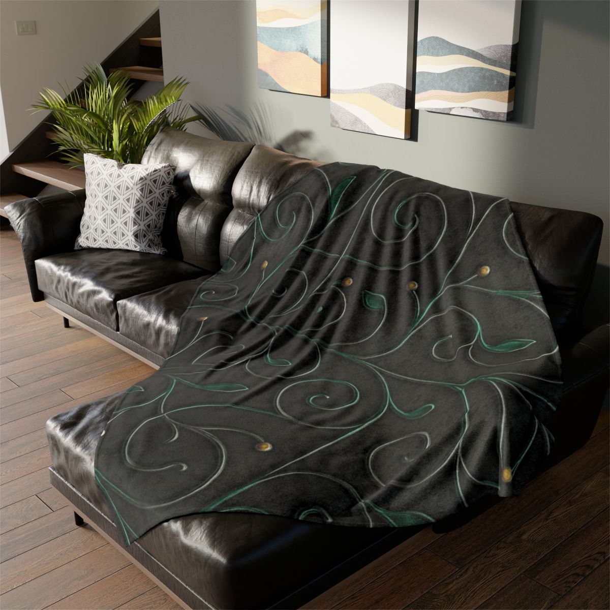 Vine Circuit Lattice trendy patterned blankets