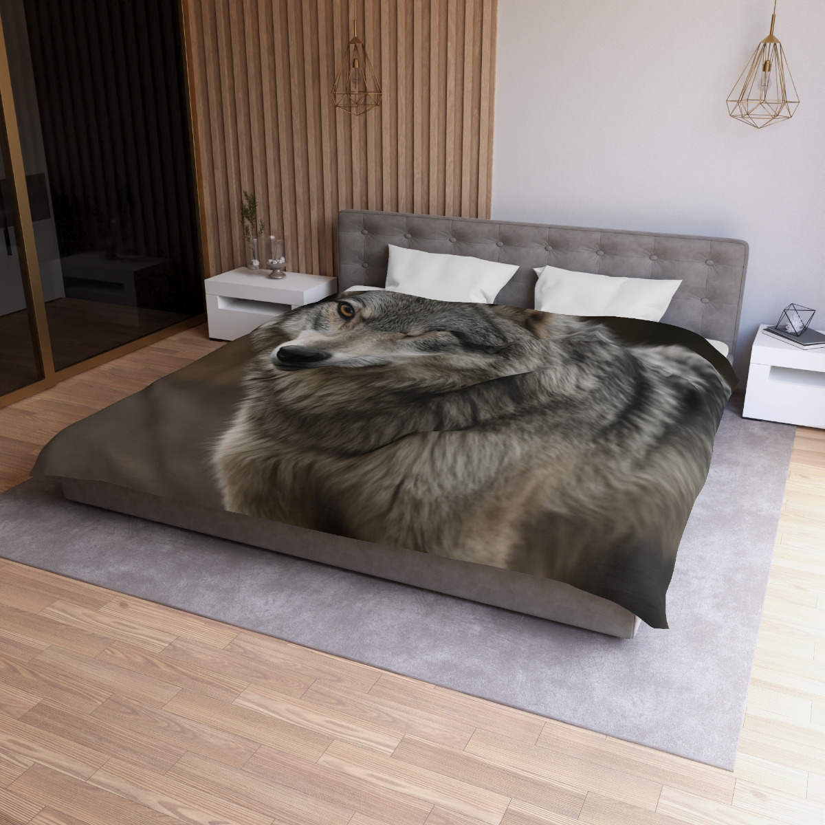 Silver Gaze Gray Wolf duvets for gifts