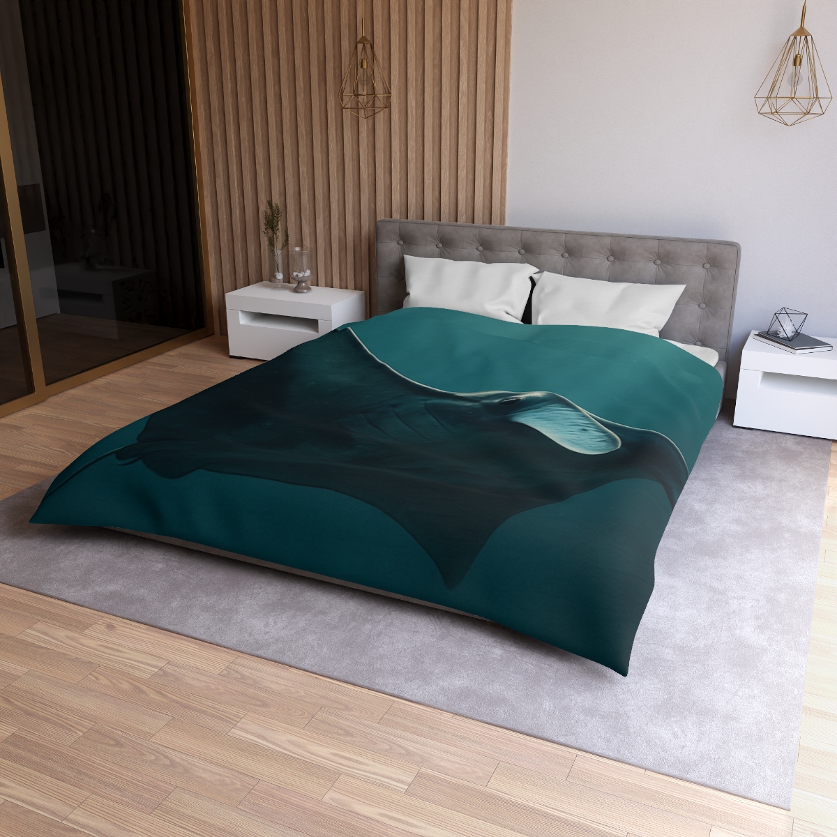 Glasswing Glide Manta Ray duvets for gifts