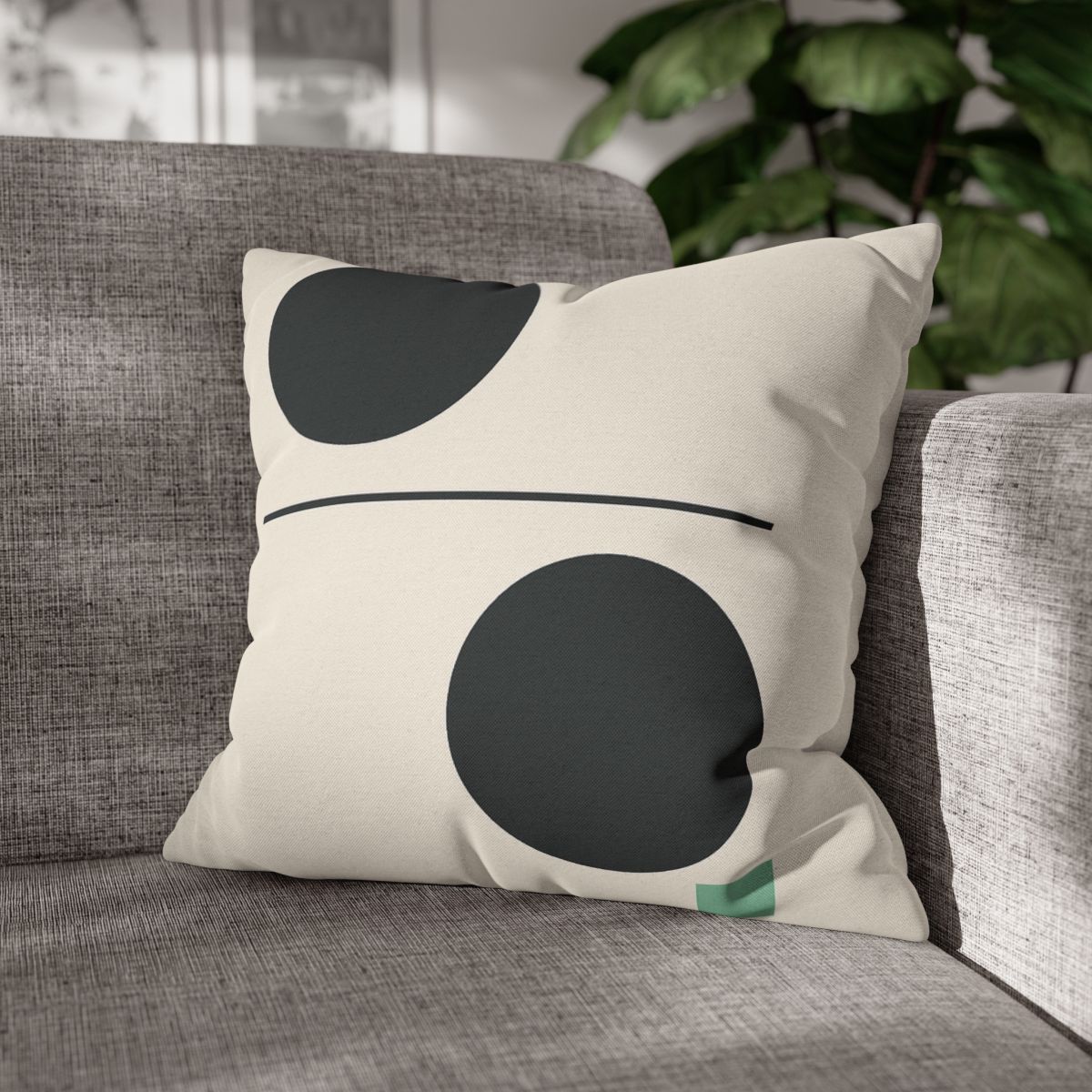 Offset Circle Bar Pairing designer print pillow cases