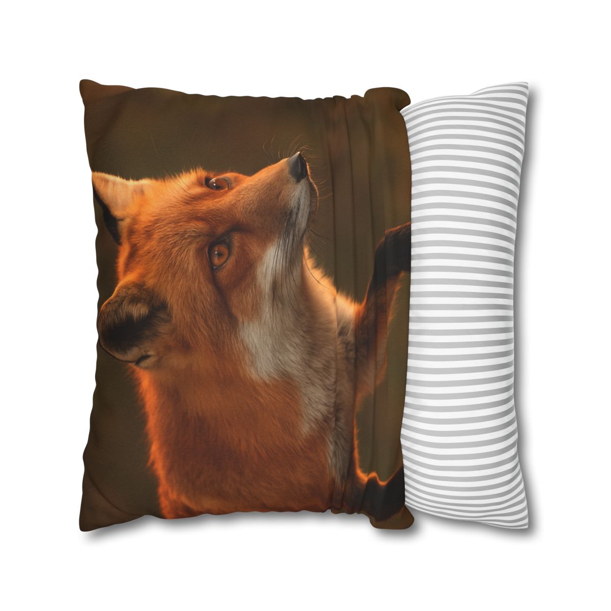 Crimson Whisper Red Fox personalized pillow covers