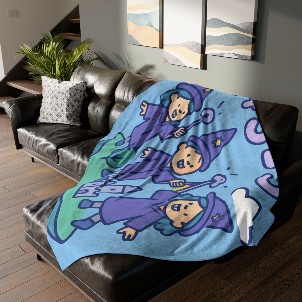 Math Wizards Floating Island soft fleece blankets