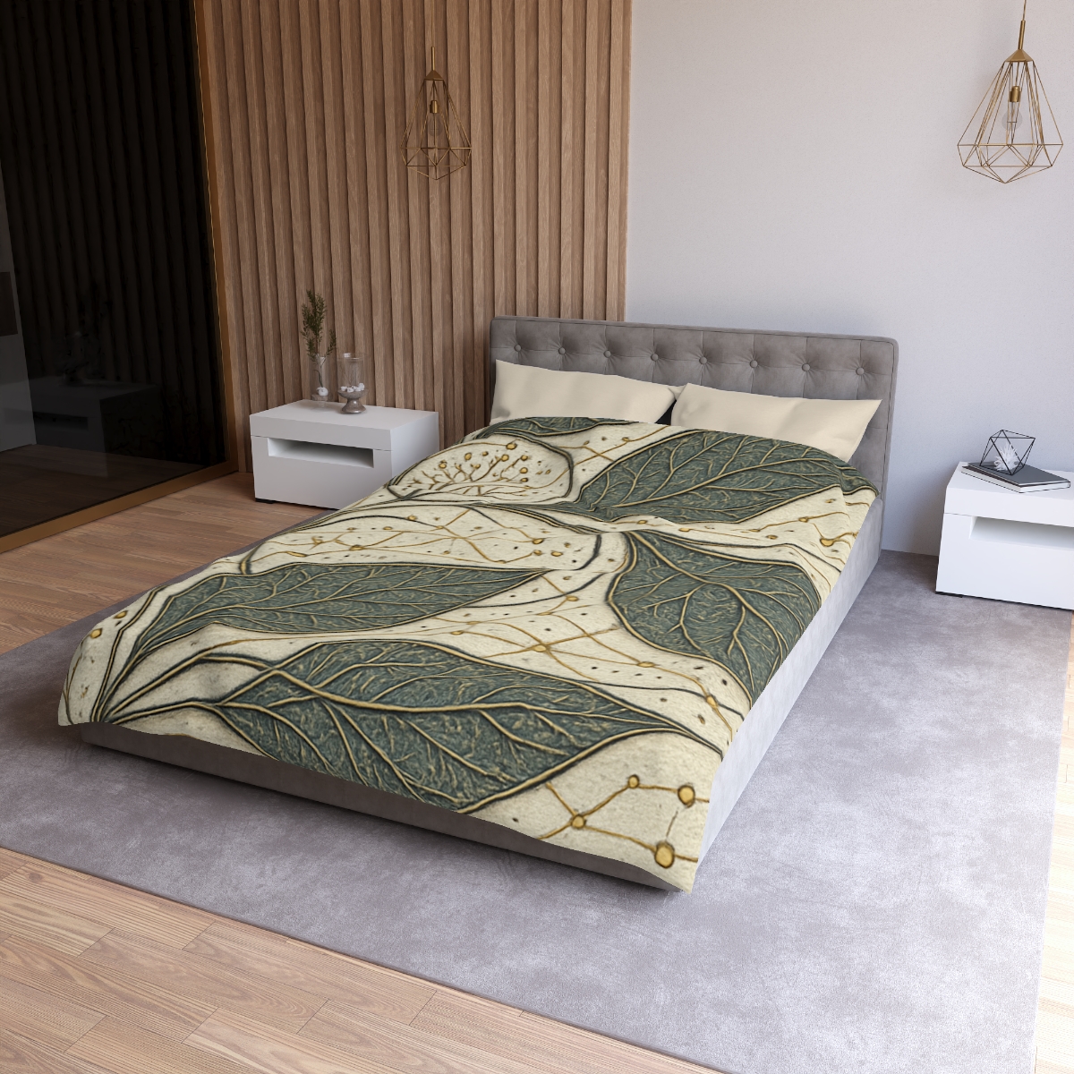 Leaf Vein Starchart Filigree personalized bedding duvets