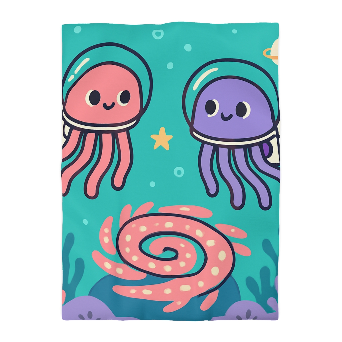 Jellyfish Astronauts In The Coral Nebula duvets for gifts